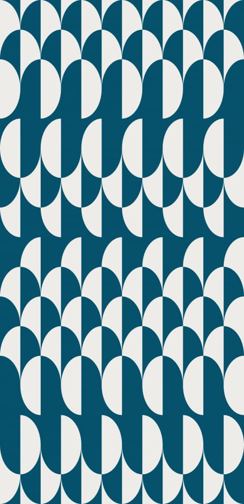 Teal Geometric Waves by Annick — canvas wall art