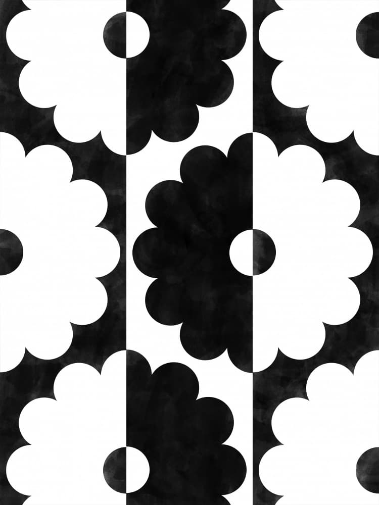 Modern Graphic Blooms by Elena Ristova — canvas wall art