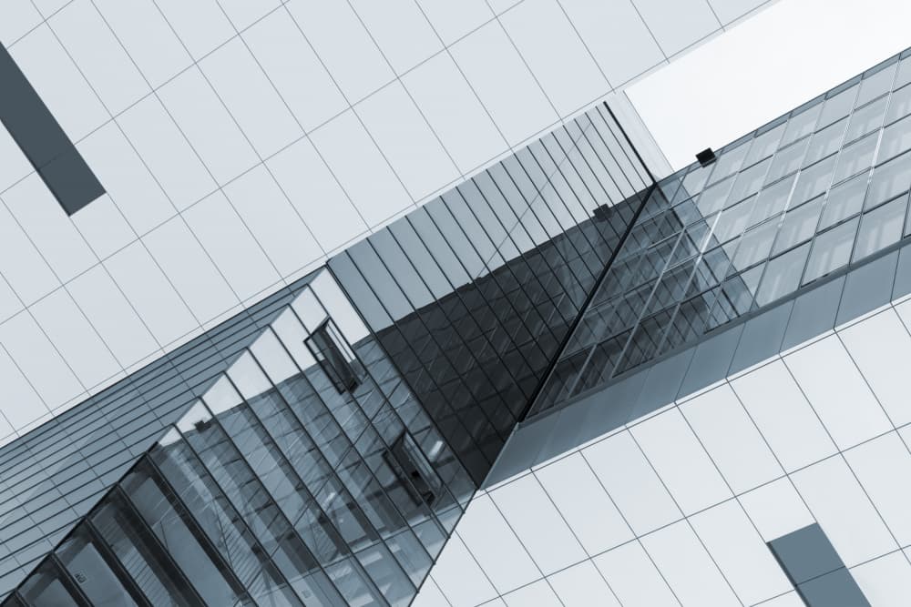 Modern Glass Architecture by Harald Biebel — canvas wall art