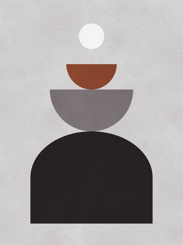 Abstract Stacked Shapes by Vitor Costa — canvas wall art
