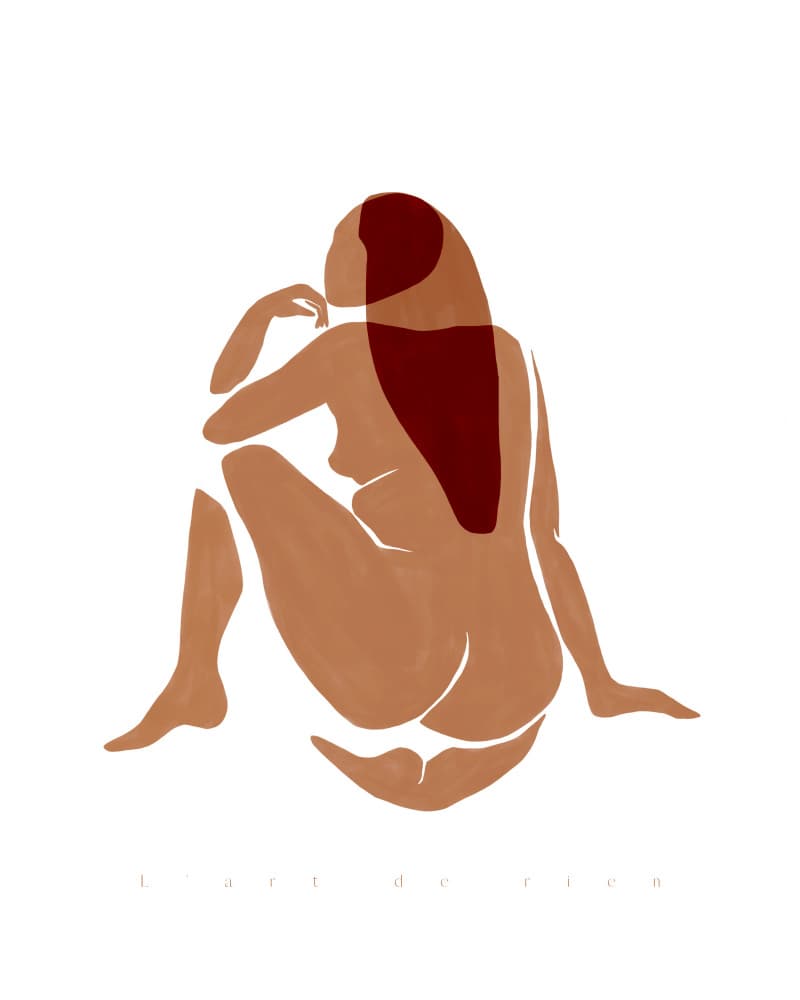 Thoughtful Female Form by Ivy Green Illustrations — canvas wall art