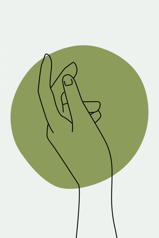 Elegant Hand Line Art by jay stanley — canvas wall art