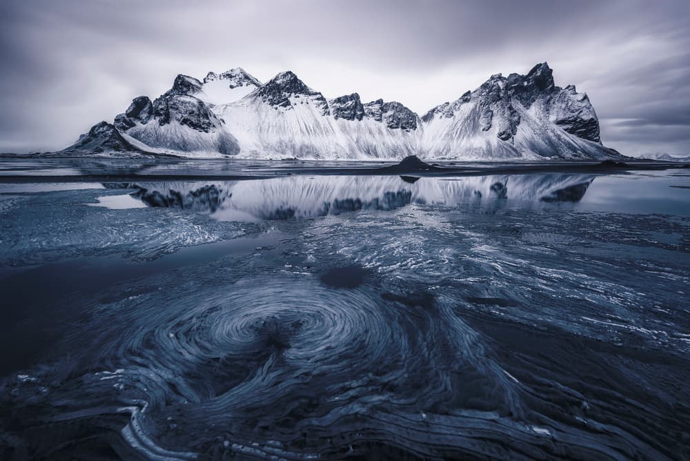 Frozen Swirl Peaks by Jorge Ruiz Dueso — canvas wall art