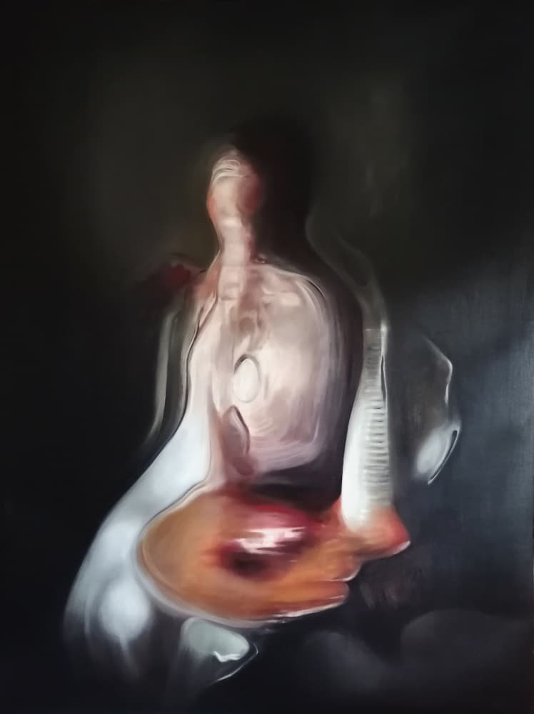 Abstract Guitarist Mood by Stefano Mazzolini — canvas wall art