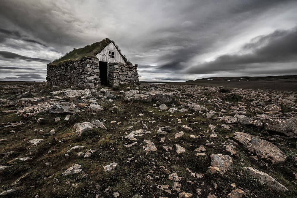 Old Stone Cottage by Bragi Ingibergsson - BRIN — canvas wall art
