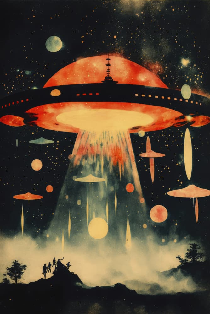 Galactic Arrival by Treechild — canvas wall art