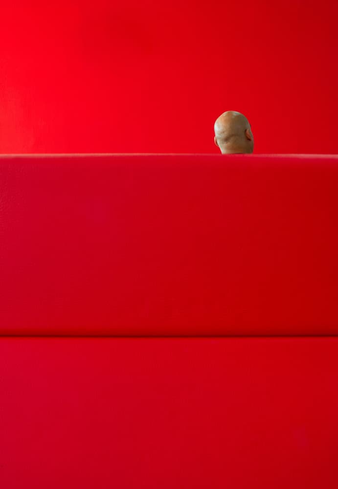 Curious Object Red by Jean-Luc BESSON — canvas wall art