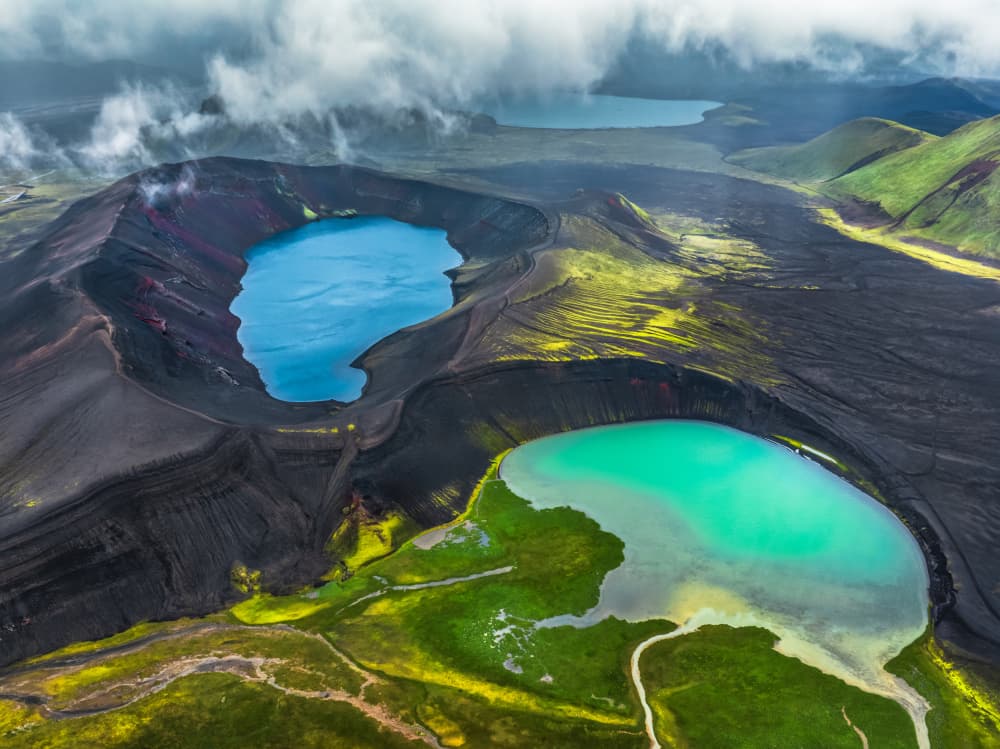 Icelandic Crater Lakes by Jacek Swiercz — canvas wall art