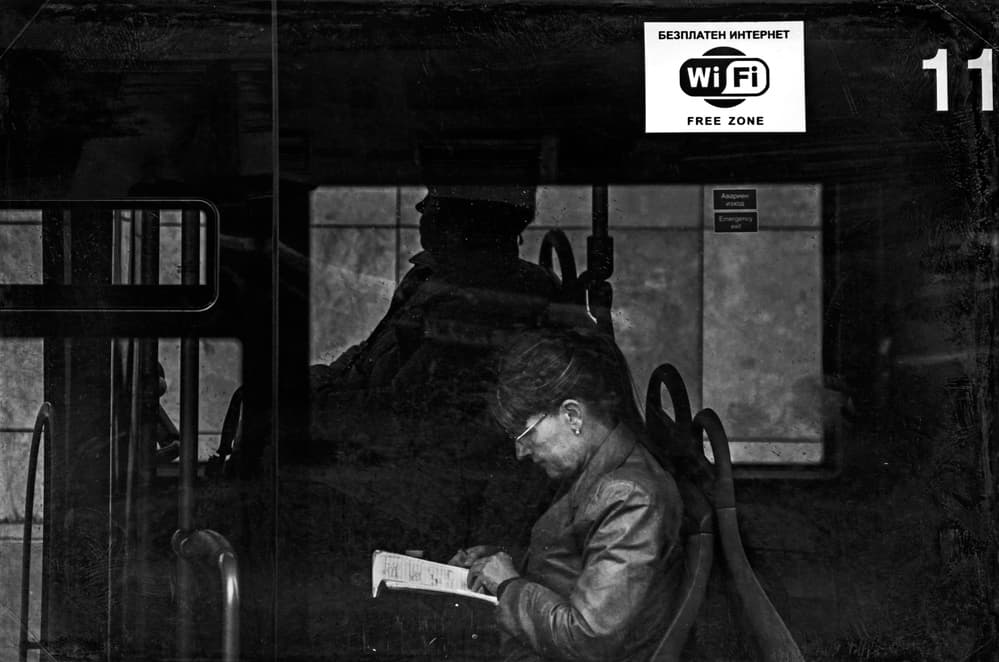 Urban Reader by Desislava Ignatova — canvas wall art