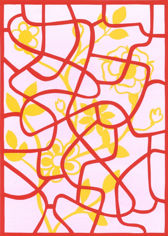 Vibrant Floral Maze by Isabelle Brent — canvas wall art