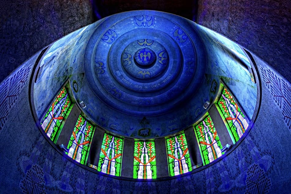 Blue Dome Stained Glass by Raul Pires Coelho — canvas wall art