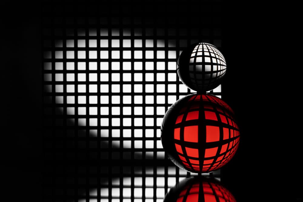 Geometric Spheres Reflection by Drazen Sokac — canvas wall art
