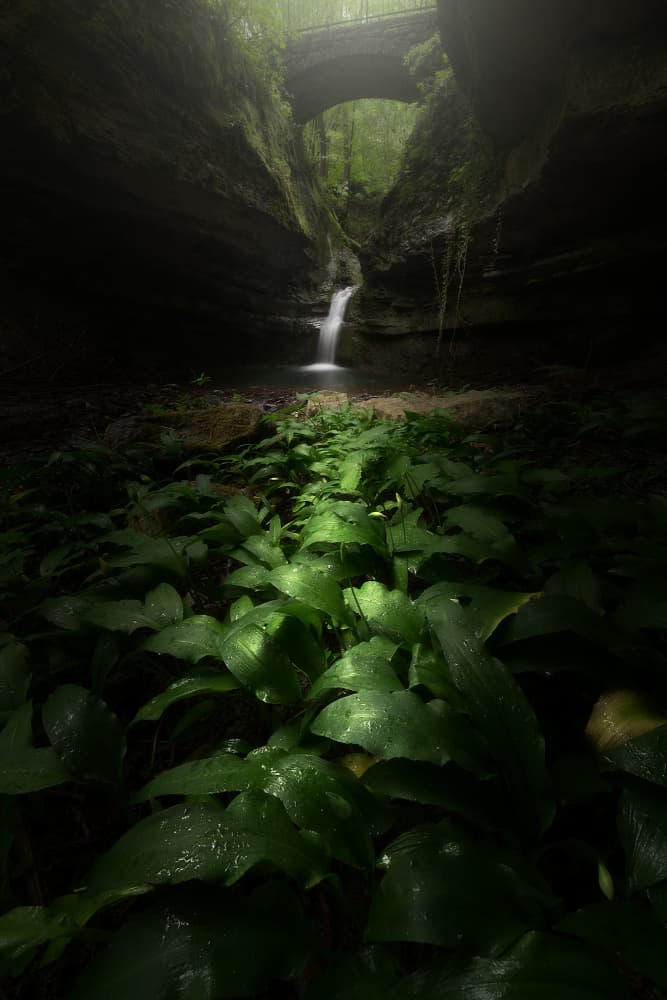 Hidden Gorge Waterfall by Filippo Manini — canvas wall art