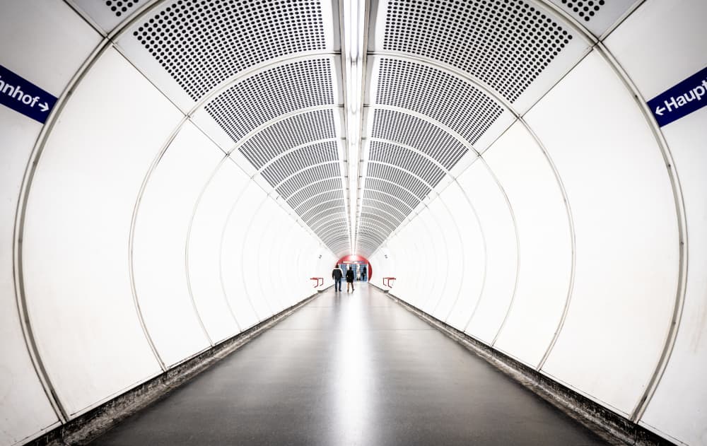 Modern Subway Tunnel by Dieter Reichelt — canvas wall art