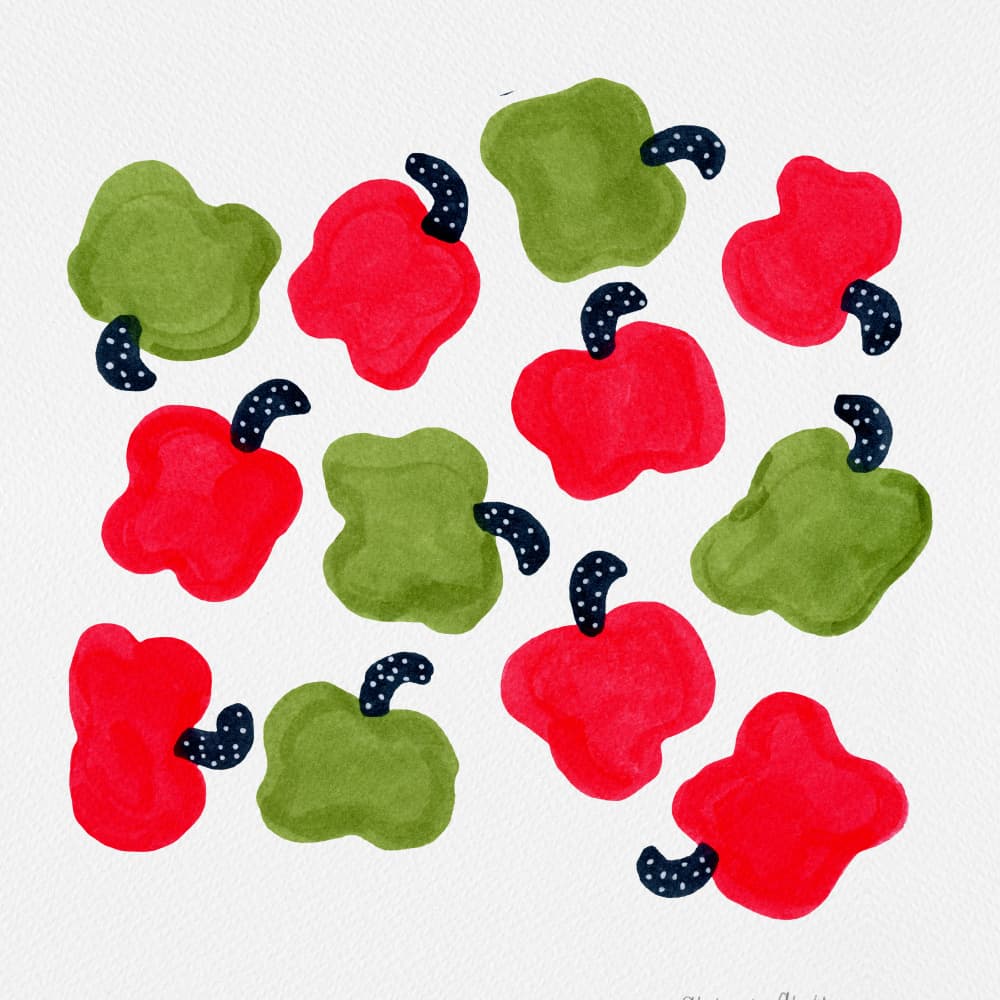 Playful Polka Peppers by Michele Channell — canvas wall art
