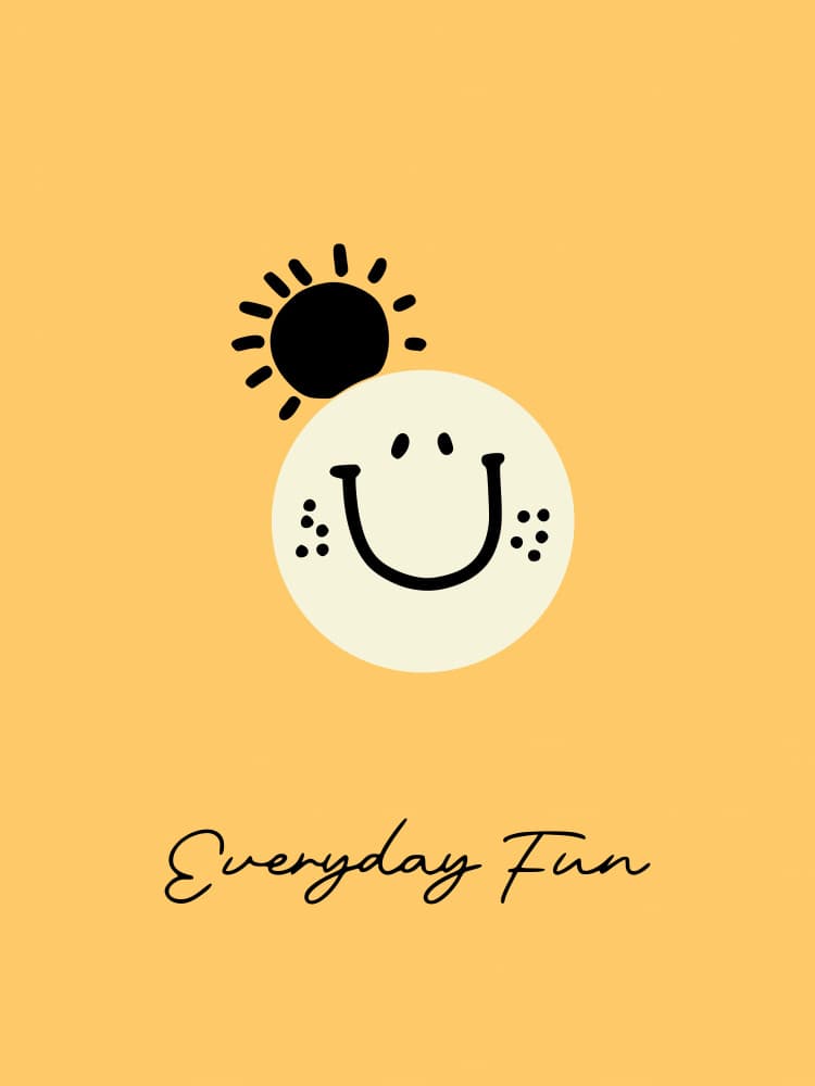 Everyday Fun Smiley by Annick — canvas wall art
