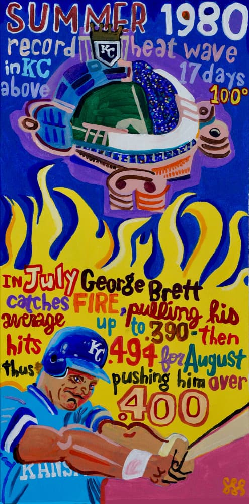 1980 Summer Baseball Heat by Steve Spencer — canvas wall art