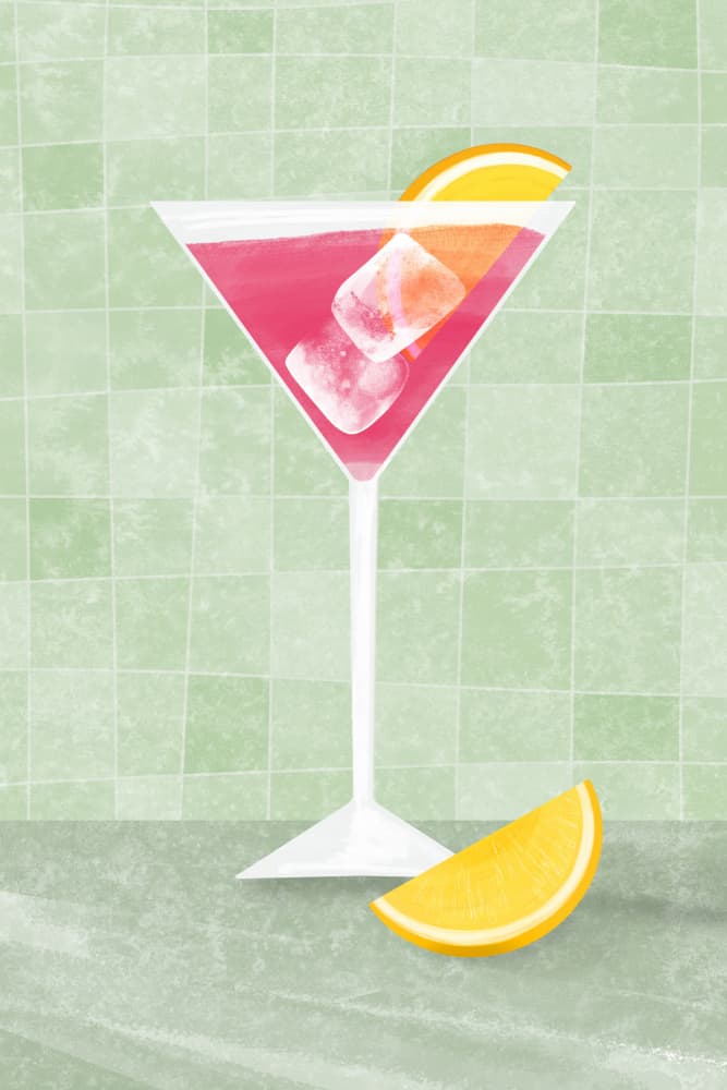 Refreshing Pink Cocktail by EMELIEmaria — canvas wall art