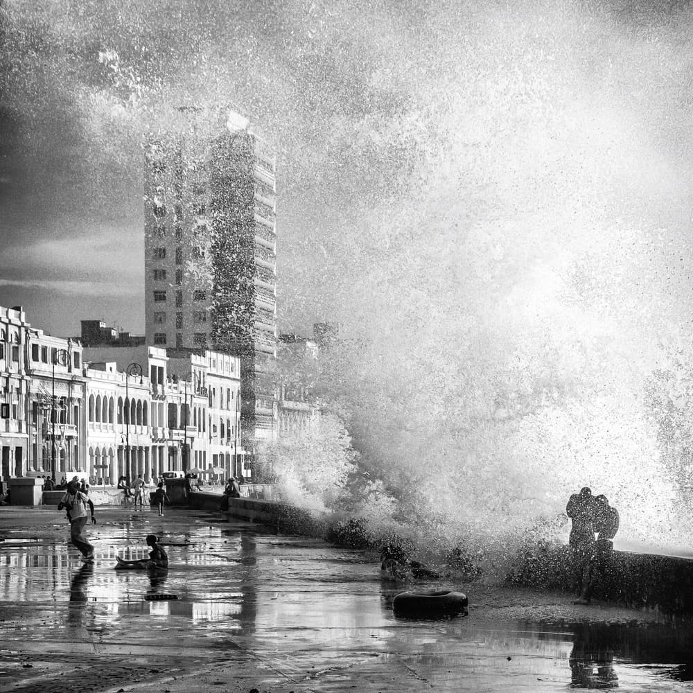 Powerful City Waves by Thomas Siegel — canvas wall art