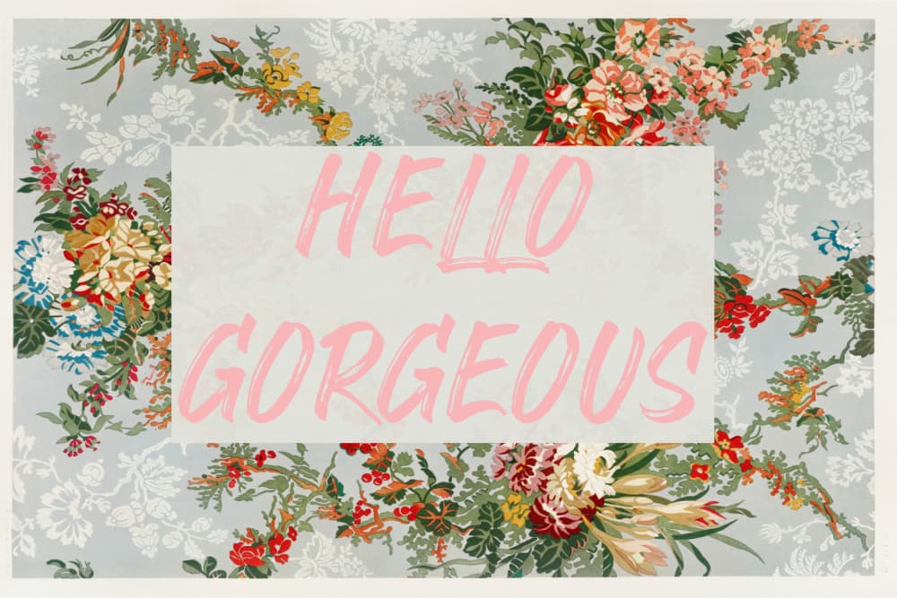 Hello Gorgeous Floral Frame by Talitha McQueen — canvas wall art