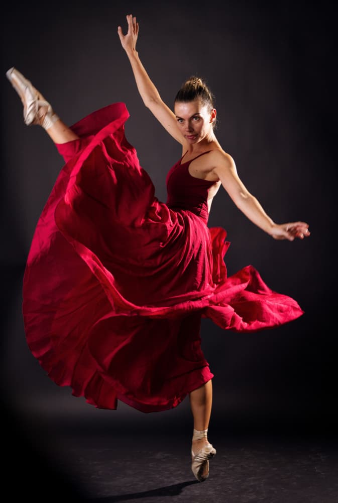 Passionate Red Dance by Offer Ellbogen — canvas wall art