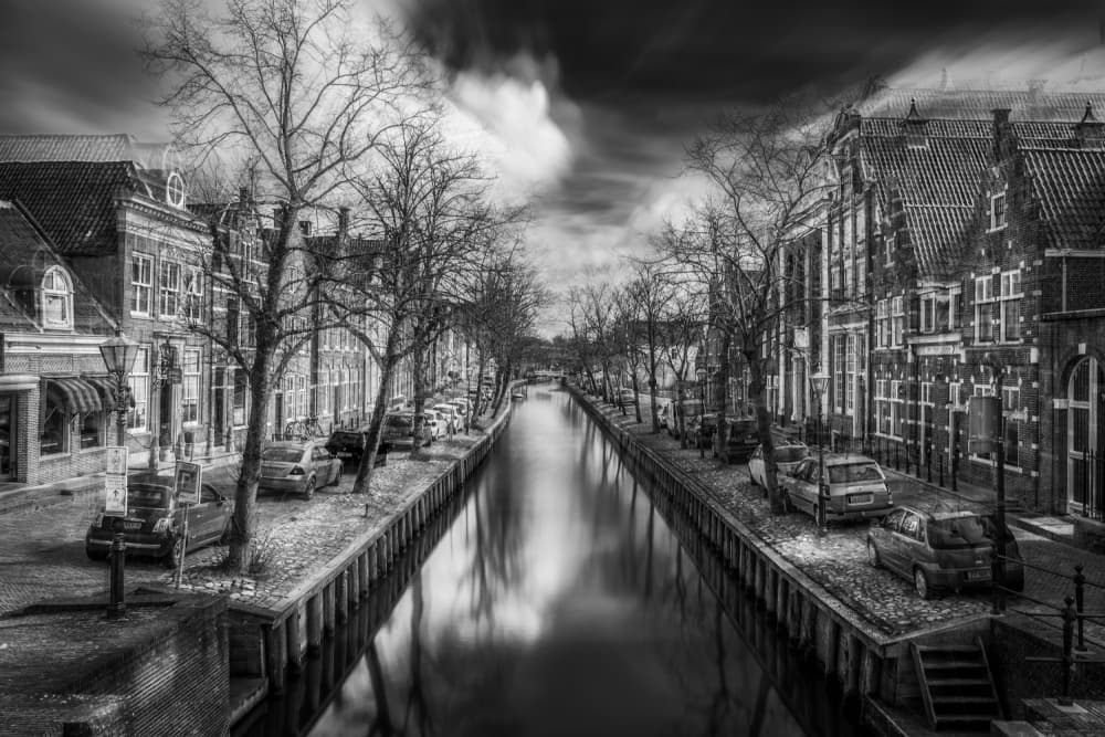 Dramatic City Canal by Adam Dauria ☂ — canvas wall art