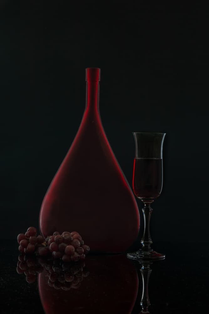 Elegant Red Wine Still Life by Wendy Xu — canvas wall art