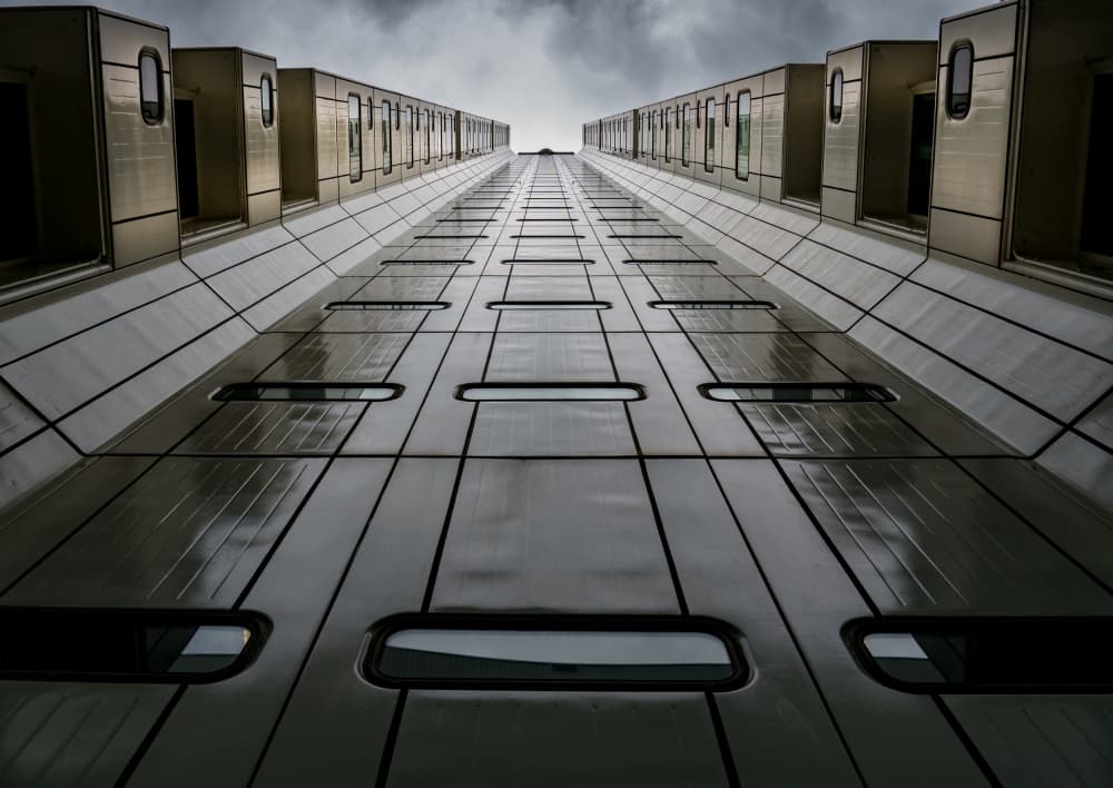 Sleek Urban Geometry by Fred Louwen — canvas wall art
