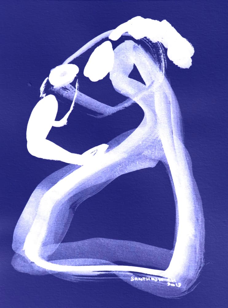 Fluid Abstract Dance by Santhosh ch — canvas wall art
