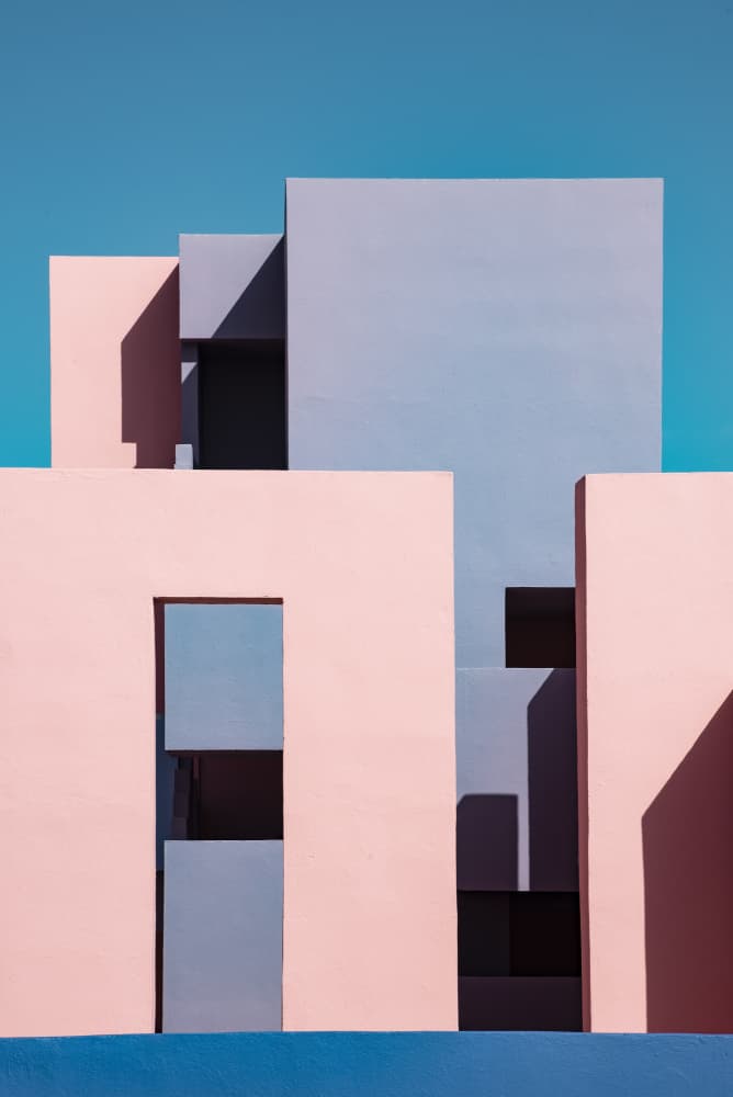 Geometric Pastel Blocks by Linda Wride — canvas wall art