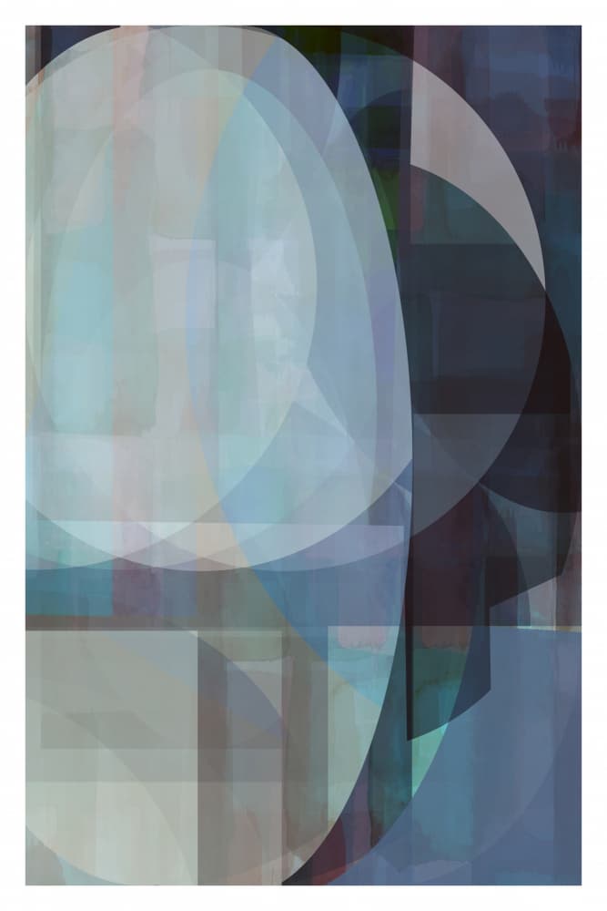 Cool Blue Geometry by cartissi — canvas wall art
