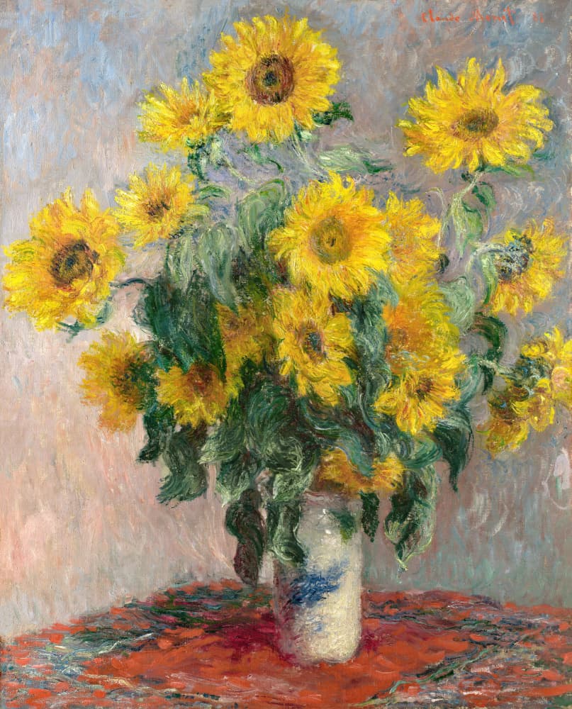 Bouquet Of Sunflowers by Claude Monet — canvas wall art