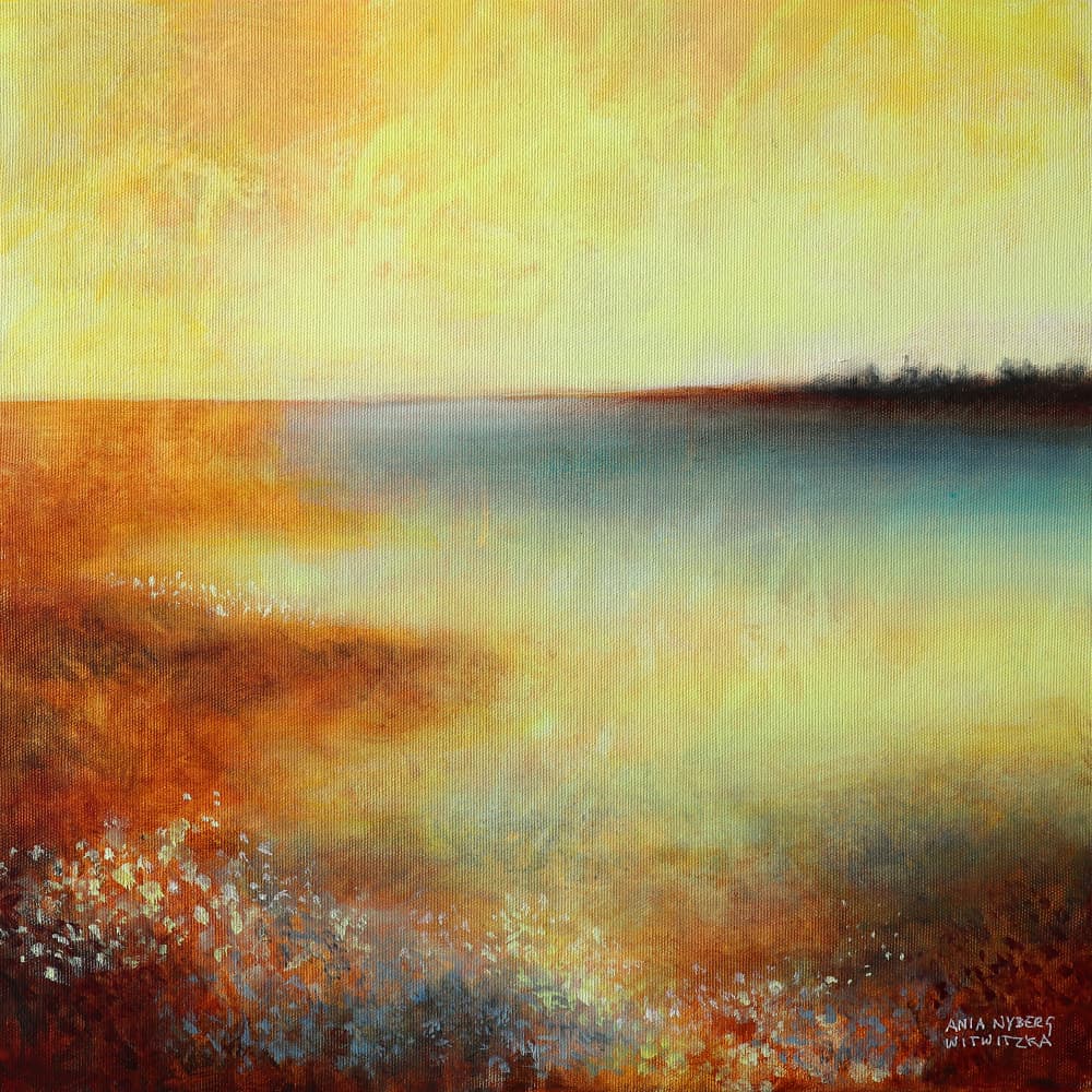 Tranquil Abstract Sunset by Ania Witwitzka — canvas wall art