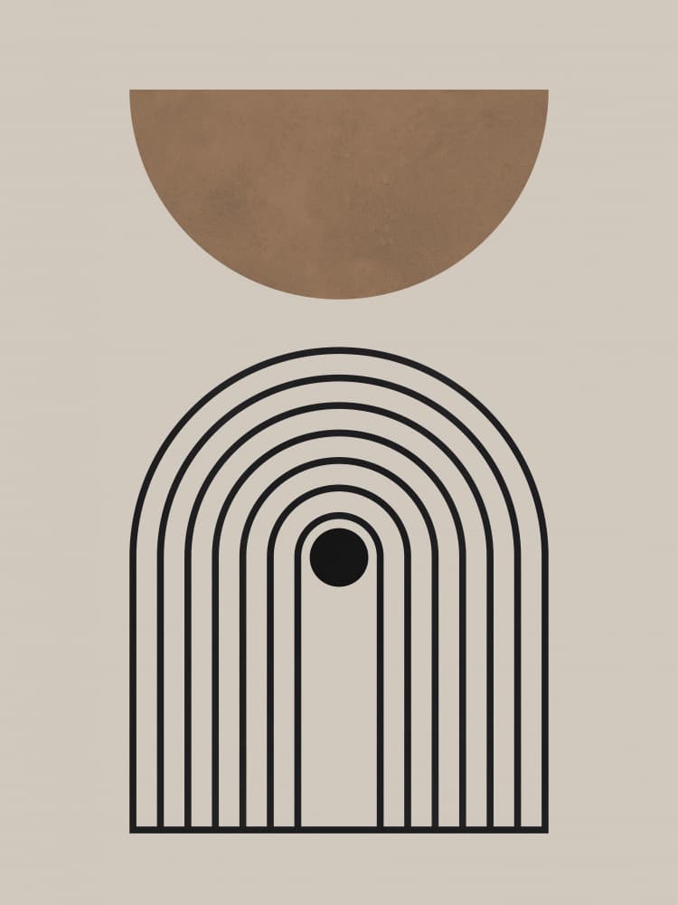 Geometric Arches Abstract by Vitor Costa — canvas wall art