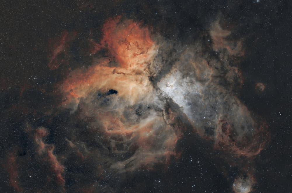 Vibrant Space Nebula by James Zhen Yu — canvas wall art