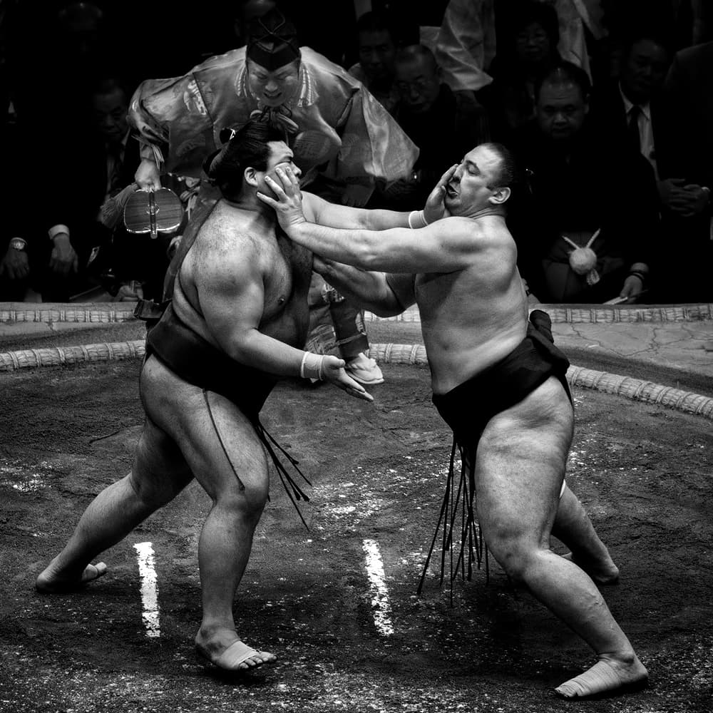 Intense Sumo Match by Gunarto Song — canvas wall art