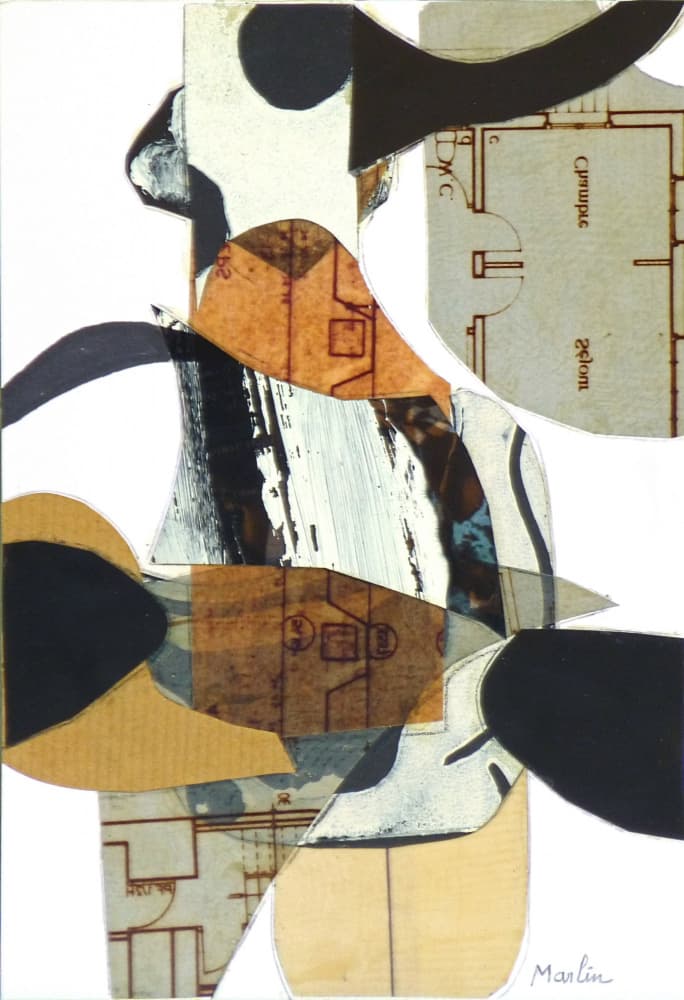 Abstract Architectural Collage by Pascal Marlin — canvas wall art
