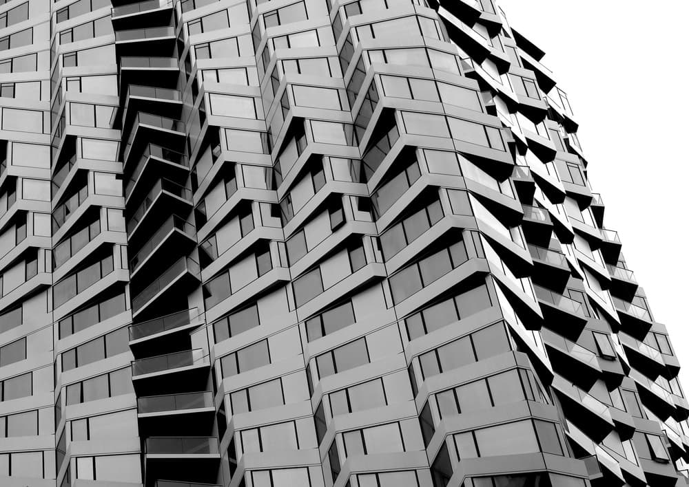 Modern Geometric Building by Robin Wechsler — canvas wall art