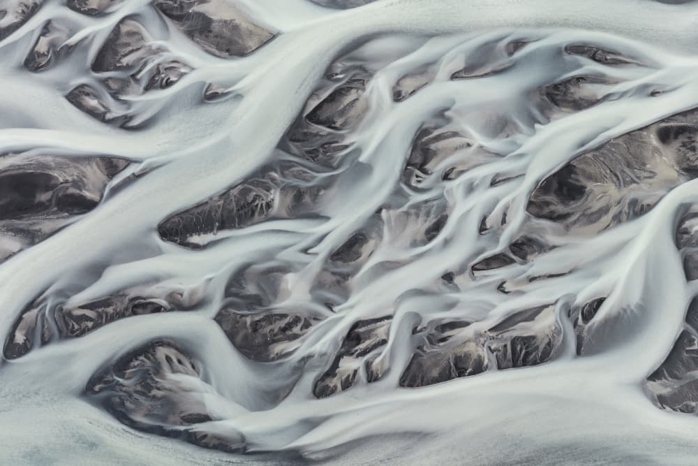Braided Glacial River by Shenshen Dou — canvas wall art