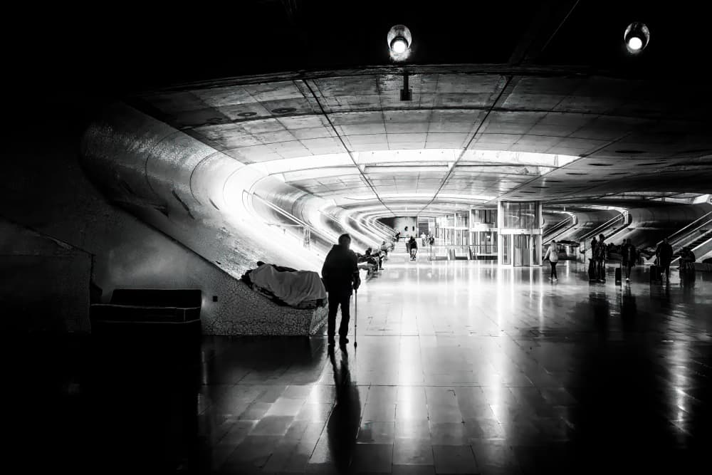 Modern Urban Passage by Michel Groleau — canvas wall art