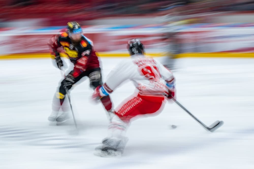 Dynamic Hockey Action by Daniel Klement — canvas wall art