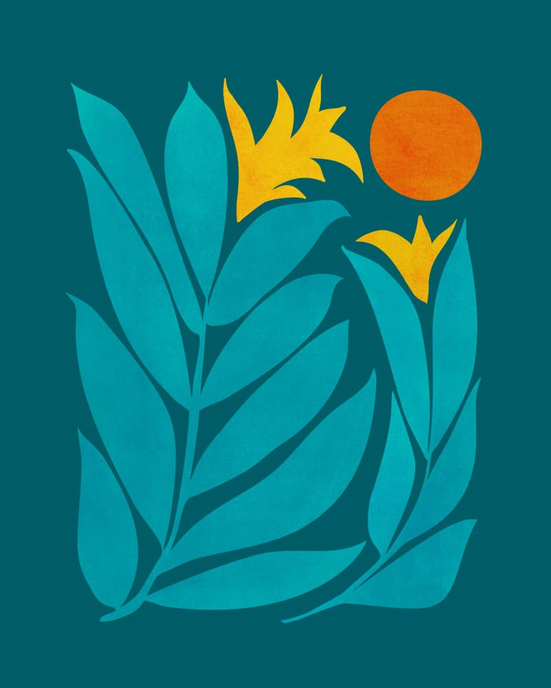 Community Garden After Dark.png by Kristian Gallagher — canvas wall art