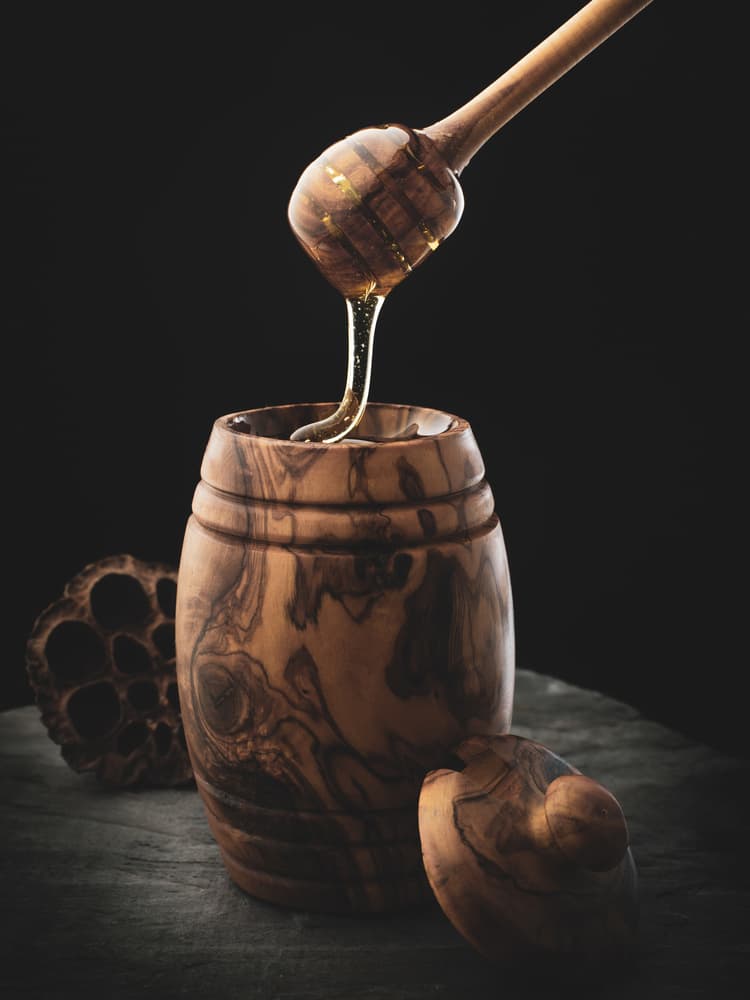 Golden Honey Drip by Patrik Minar — canvas wall art