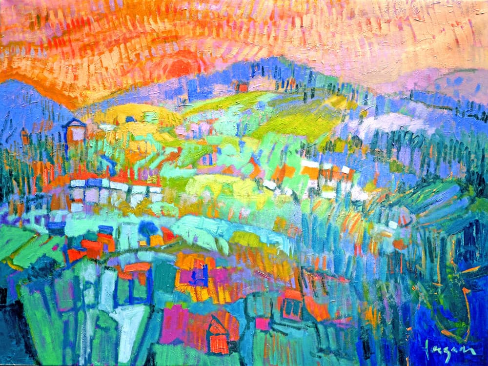 Vibrant Hillside Dreams by Dorothy Fagan — canvas wall art