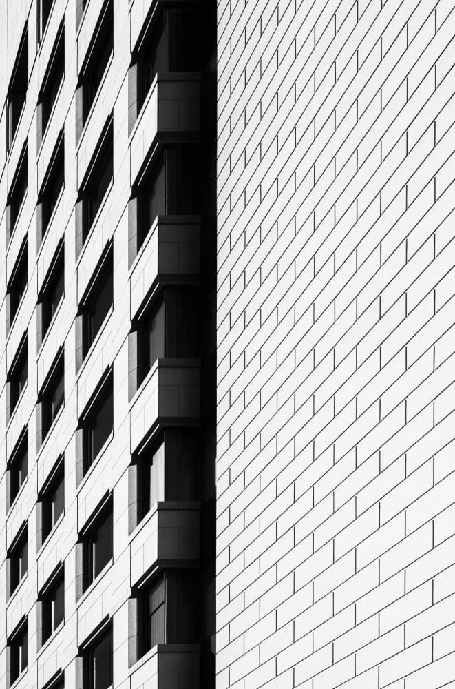Modern Geometric Facade by Swen MUN — canvas wall art