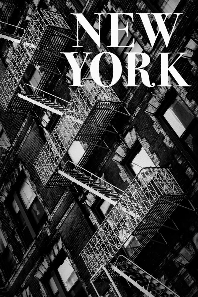 NYC Fire Escapes by Rikard Martin — canvas wall art