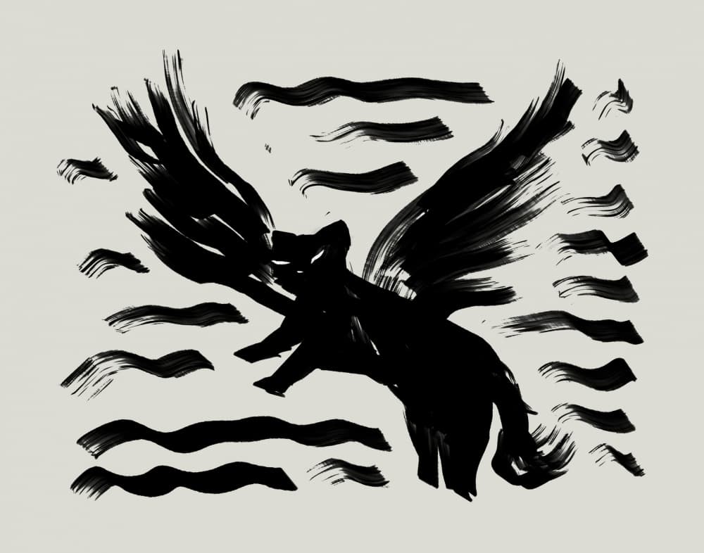 Dynamic Flying Pig by Josie George — canvas wall art