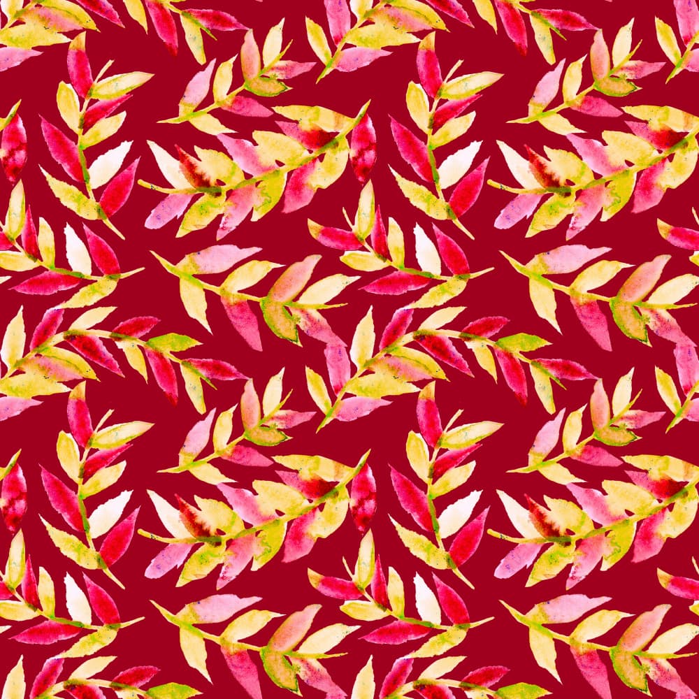 Vibrant Watercolor Leaves by Michele Channell — canvas wall art