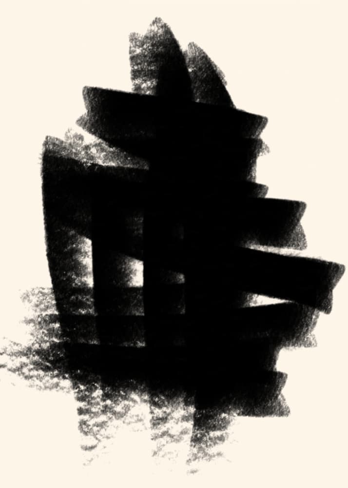 Black Abstract Strokes by RS LAB STUDIO — canvas wall art