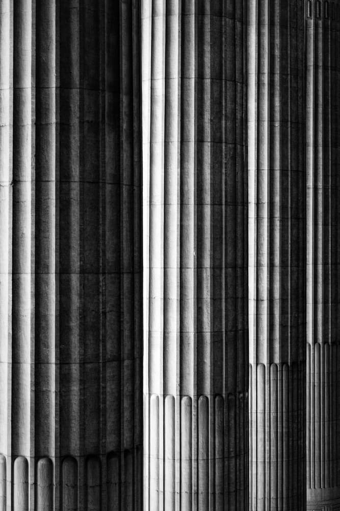 Grand Stone Columns by Peter Pfeiffer — canvas wall art